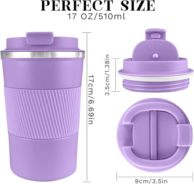 Insulated Travel Coffee Mug, Stainless Steel Coffee Cup - Image 3