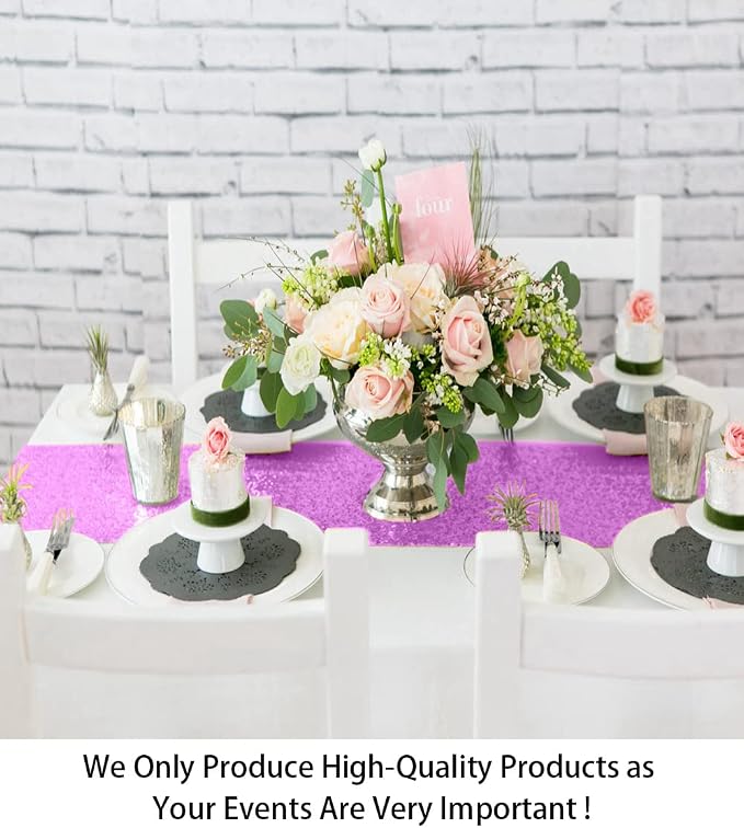 ShiDianYi Lavender Table Cover 12x72 - Image 2