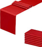 Red Table Runners, 12x108 Inches, 6 Pack | Satin, Silk and Smooth Fabric by HMQIANG