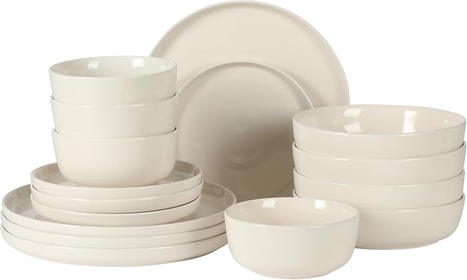 Gibson Home Serenity 16 Piece Modern Porcelain Dinnerware Set by GibsonHomewares