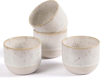 Ceramic Espresso Cups Set of 4, Double Walled Espresso Coffee Mugs by TryitBuyitYoulllikeit