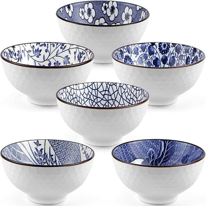 Ceramic Rice Bowls 10 oz, Japanese Style Bowl Gift Set - Image 2