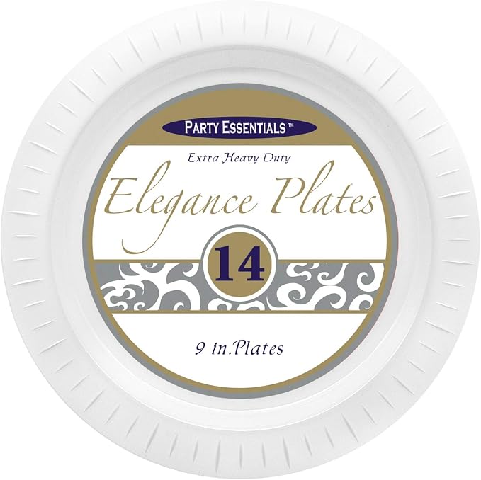 Party Essentials Elegance Quality Hard Plastic 9-Inch Round Party/Luncheon - Image 2