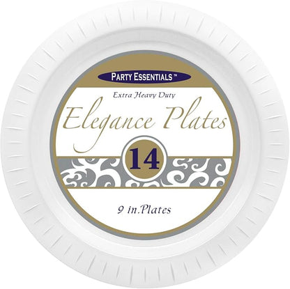 Party Essentials Elegance Quality Hard Plastic 9-Inch Round Party/Luncheon - Image 2