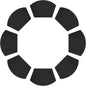 SHACOS Wedge Placemats Set of 8 Woven Vinyl Placemats for Small Round Table Place Mats Wipe Clean Non Slip Table Mats, Black