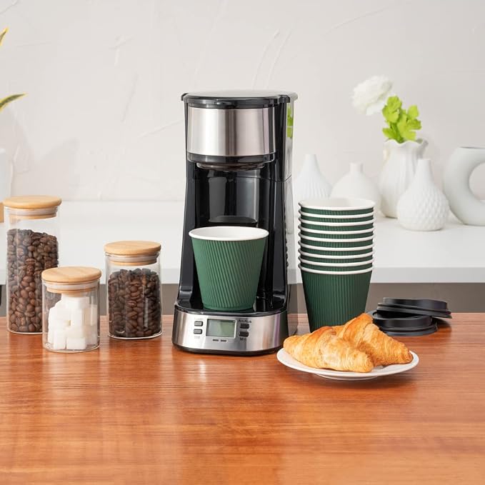 Restaurantware 8 Ounce Double Wall Disposable Coffee Cups, 500 Insulated Forest - Image 7