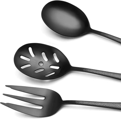 Matte Black Serving Set, sharecook 5-Piece 18/0 Stainless Steel Large Hostess - Image 3