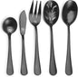 Matte Black Serving Set, sharecook 5-Piece 18/0 Stainless Steel Large Hostess by Sharecook