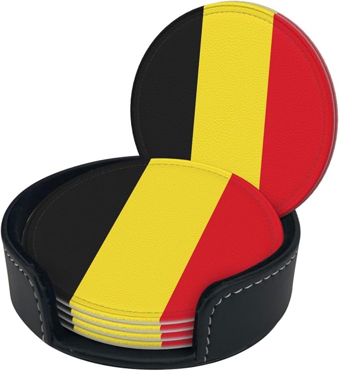 Belgian Flag Coasters for Drinks - Image 2