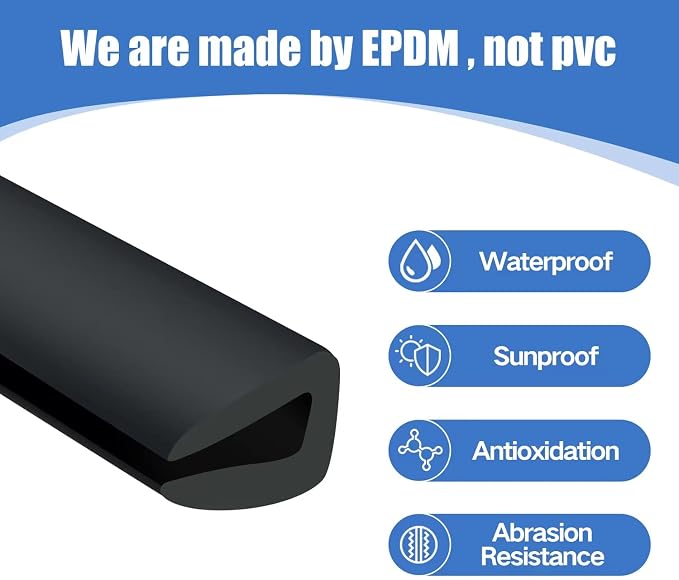 Rubber Edge Trim, 1/8" U Channel Edge Trim, Edge Protector - Image 4