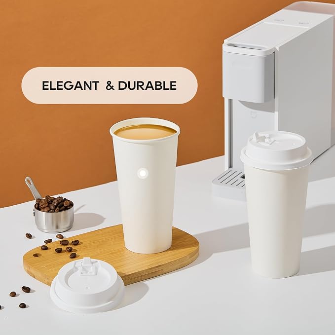 JOLLY PARTY 20 oz Paper Coffee Cups, Disposable Paper Coffee Cup - Image 4