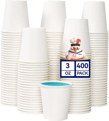 JOLLY CHEF 400 Count 3 oz Bathroom Paper Cups, Disposable Mini Bathroom by JOLLYCHEF