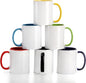 AVLA 6 Packs Porcelain Sublimation Mugs, 12 OZ Blank Drinking Cups by AVLA