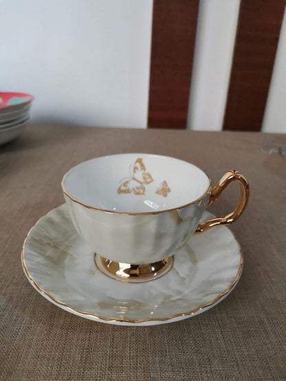 Bone China Cup and Saucer Set- Butterfly and Elegance - Image 5