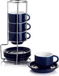 Sweese 4 Ounce Porcelain Stackable Espresso Cups by Sweese
