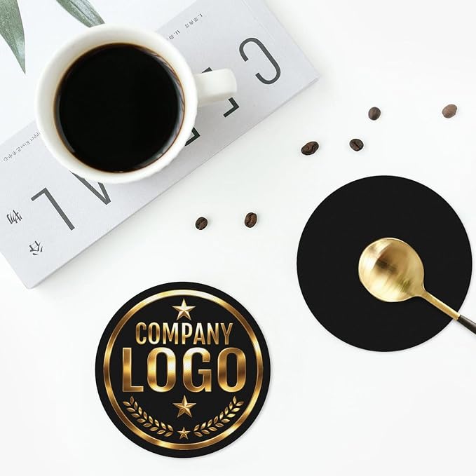 Custom Leather Coasters with Logo - Image 5