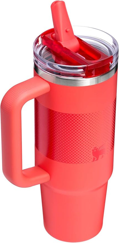 STANLEY Quencher ProTour Flipstraw Tumbler, 30 oz, Hot Coral Fade | Built-In - Image 3