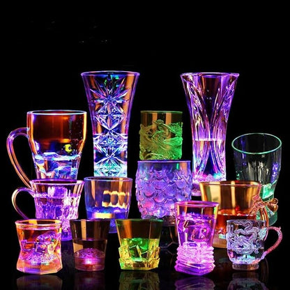 Flash Light Up Cups Glowing LED Beer Wine Whisky Liquor Crystal Glasses Tumbler - Image 2
