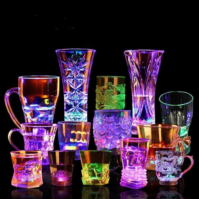 Flash Light Up Cups Glowing LED Beer Wine Whisky Liquor Crystal Glasses Tumbler - Image 3