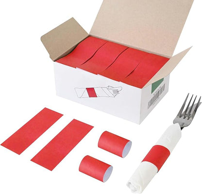 Self-Adhesive Napkin Bands, elegant table setting, by NATURALABEL