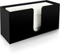 Paper Towel Holder for Countertop, Black Acrylic Napkin Dispenser – Fits Multifold, C-Fold & Z-Fold Trifold Towels, Durable 5mm Thick for Bathroom, Kitchen, Restaurant & Toilet (1pcs)