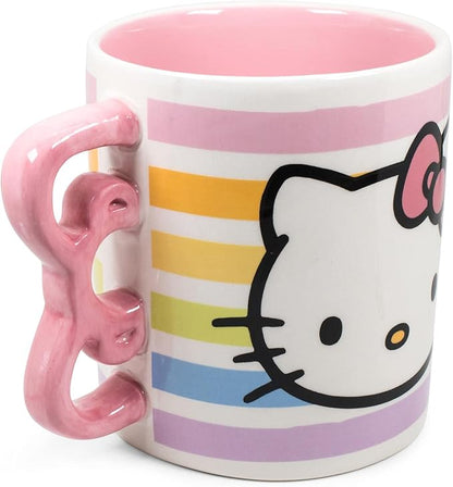 Silver Buffalo Sanrio Hello Kitty Rainbow, 3D Sculpted Handle Mug, 20oz | Polka - Image 7