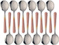 Bouillon Spoons Set of 12, 5.9 Inch Stainless Steel Soup Spoon, Metal Round by KitchenDining