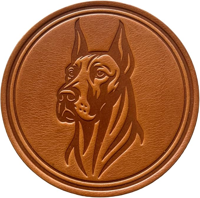 Dog Breed Leather Coasters – Premium Full Grain Table Protectors - Image 2