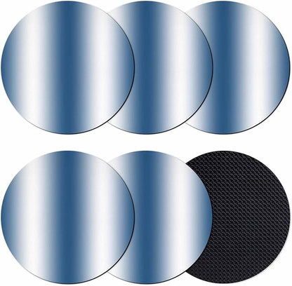 Ombre Lake Blue Coasters Set of 6, Modern Minimalist Geometric Gradient Color by PIEPLE