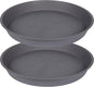 2 Pack of 8 inch Plant Saucer Clear, Heavy Duty Plastic Plant Water Tray 8 inch by Bleuhome