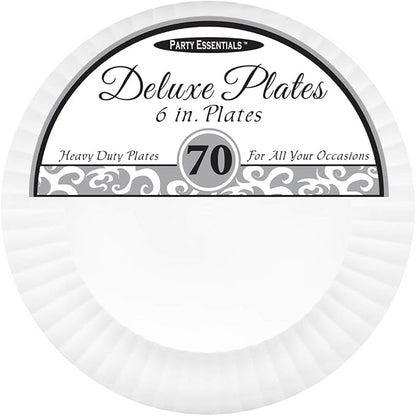 Party Essentials Deluxe Quality Hard Plastic Dinnerware Party Plates - Image 2