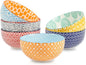 Selamica Ceramic 12 OZ Dessert Bowls Set, Ice Cream Bowls, 4.7 Inch Small Bowls for Ice Cream, Snack, Side Dishes, Microwave Dishwasher Safe, Set of 6