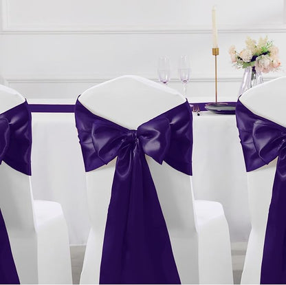 Manyshofu Dark Purple Satin Table Runner 12x108 - Image 6