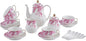 Pink Flowers Ceramic Tea Set，Tea Sets by Unknown
