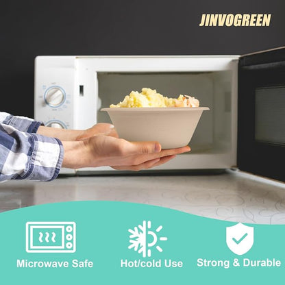 JINVOGREEN 200 Count 12 oz Paper Bowls, Disposable Compostable Bowls Bulk - Image 9