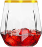 40 Pack Plastic Wine Glasses, 12Oz Origami Disposable Wine Glasses Unbreakable Clear Plastic Cocktail Glasses Recyclable Shatterproof Reusable Wine Cups