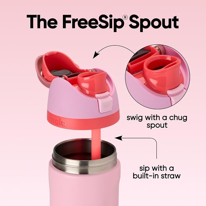 Owala FreeSip Stainless Steel Water Bottle 24 oz Angel Food Cake - Image 2