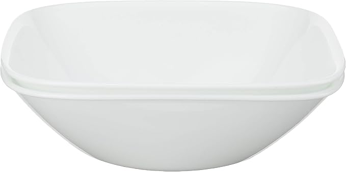 Corelle Vitrelle 2-PC Large 1-Qt Glass Serving Bowl, Crack and Chip Resistant by Corelle
