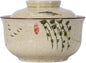 8 inch Retro Ceramic Ramen Bowl with Lid,Japanese Style Personalized Dinnerware For Noodle Rice Porridge Soup Fruit Salad (8inch, D)