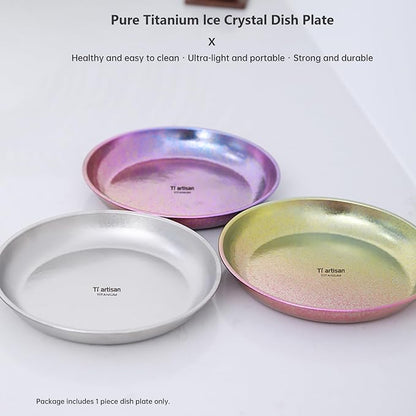 Titanium Plate Camping Picnic Tableware 27fl oz Cooking Utensils Extremely - Image 3