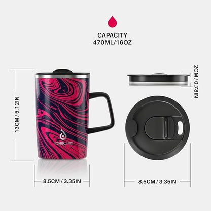 Ideus 16 oz Insulated Stainless Steel Coffee Mug - Image 6