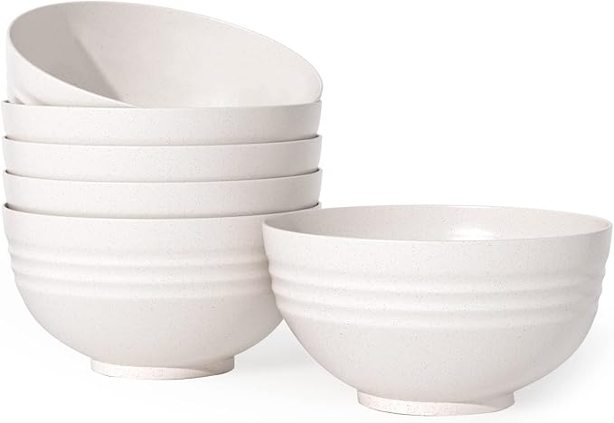 34 Oz Big Bowls， Soup Bowls BPA-Free Dishwasher & Microwave Safe Bowl Sets by Homestockplus