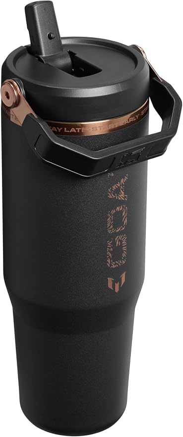 STANLEY IceFlow 2.0 Flip Straw Tumbler, 30 oz, Messi Goat Black | Easy Carry - Image 2