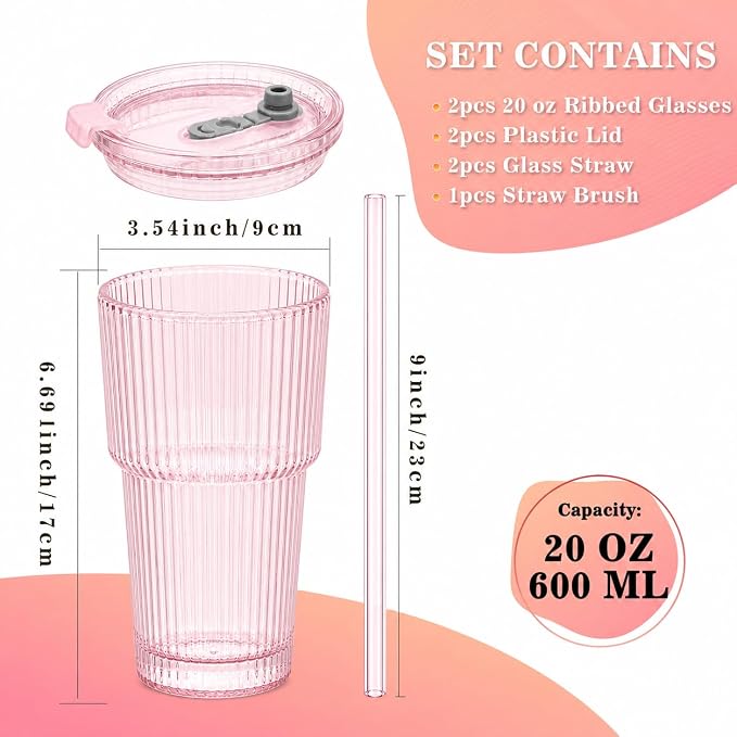 20oz Iced Coffee Cups with Lids - Image 2