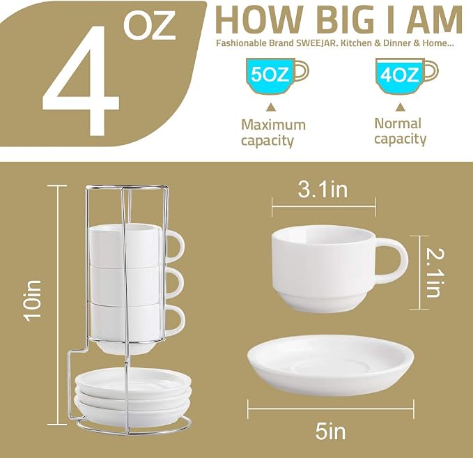 Sweejar Porcelain Espresso Cups - Image 7