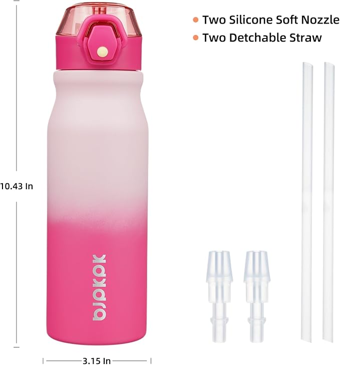 BJPKPK 25 oz Insulated Water Bottle, Stainless Steel Flask | Leak Proof Locking - Image 4