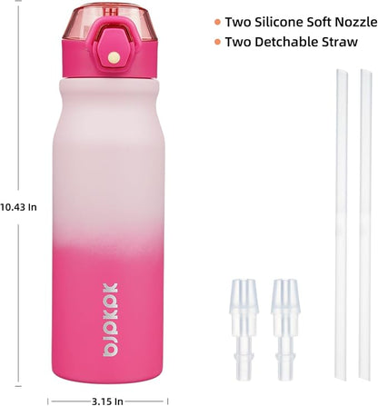 BJPKPK 25 oz Insulated Water Bottle, Stainless Steel Flask | Leak Proof Locking - Image 4
