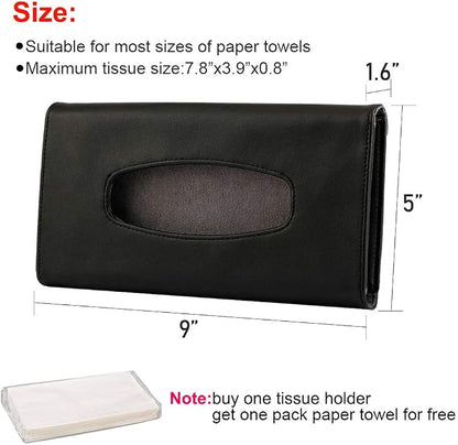 Carstuus Car Tissue Holder, Sun Visor Napkins Holder, Car Accessories | Black - Image 6
