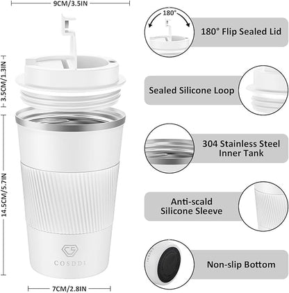 CS COSDDI 12 oz Stainless Steel Vacuum Insulated Tumbler Coffee Travel Mug- - Image 2