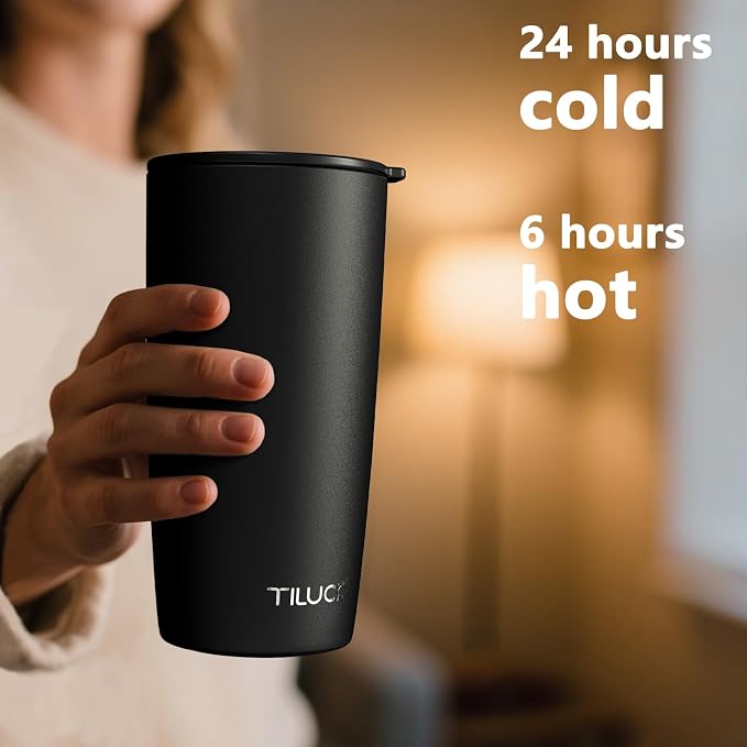 TILUCK 20 oz Insulated Coffee Tumbler - Image 3